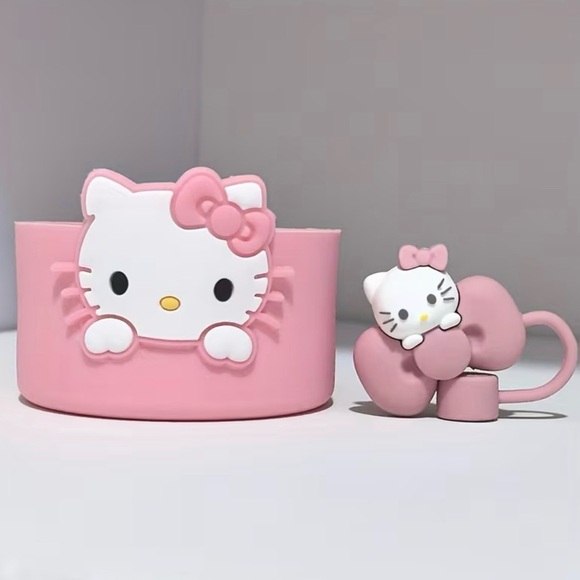 Hello Kitty Other - Hello Kitty Pink Tumbler Accessory Set